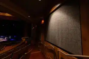 One of the larger, upgraded acoustic banners installed at the Vilar Performing Arts Center
